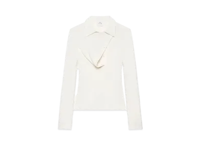 Courreges Oblique Polo Shirt "Natural Beige"