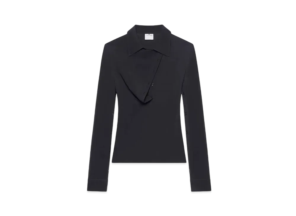 Courreges Oblique Polo Shirt "Black"