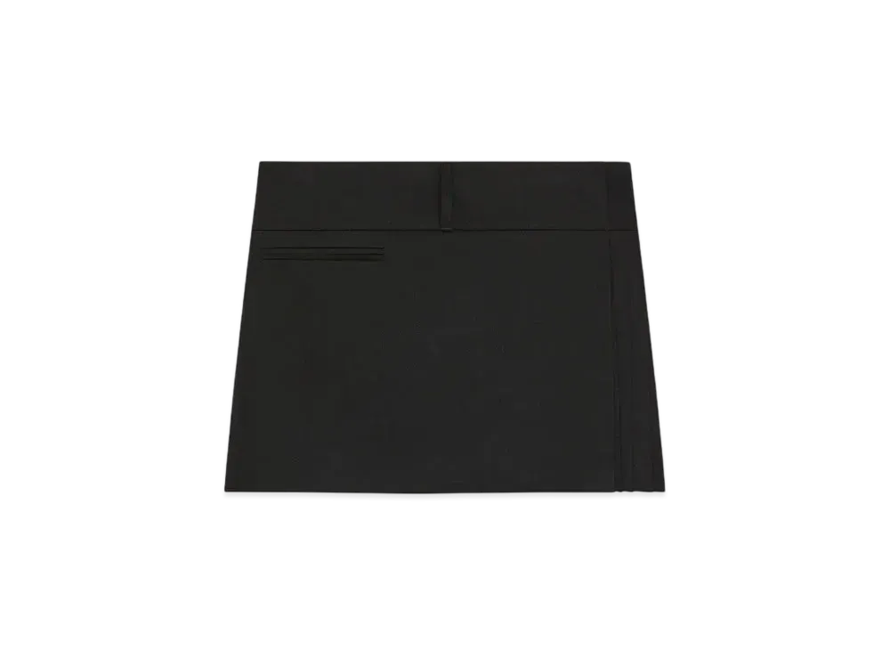Courreges Belted Pleated Mini Skirt "Black"