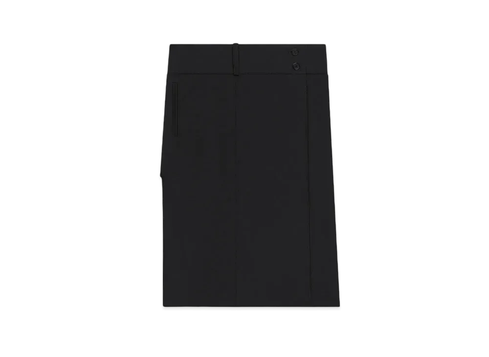 Courreges Belted Slit Skirt "Black"