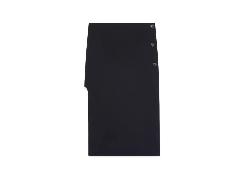 Courreges Oblique Tailored Midi Skirt "Black"