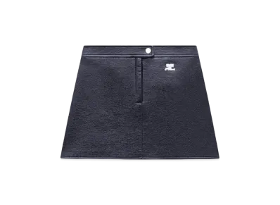 Courreges Reedition Vinyl Mini Skirt "Navy"