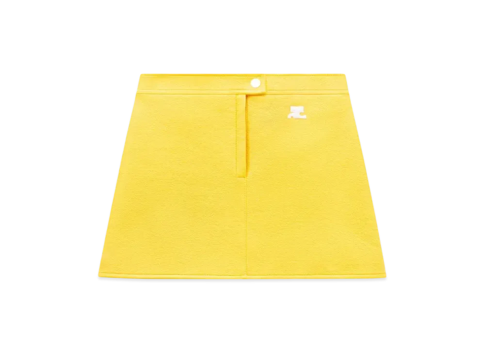 Courreges Reedition Vinyl Mini Skirt "Yellow"