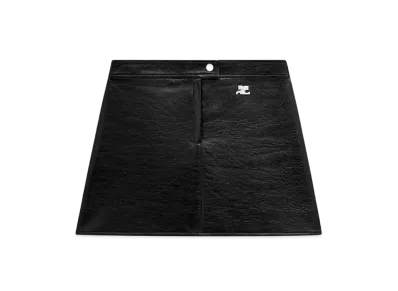 Courreges Reedition Vinyl Mini Skirt "Black"