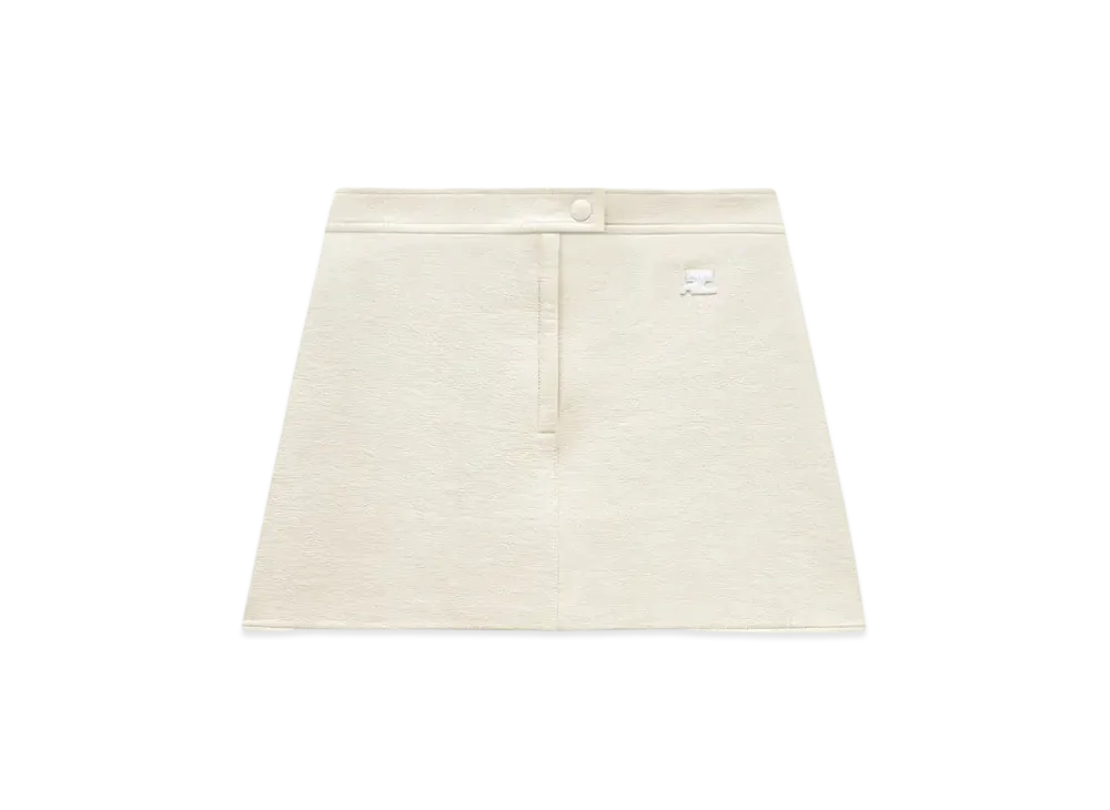 Courreges Reedition Vinyl Mini Skirt "Off White"