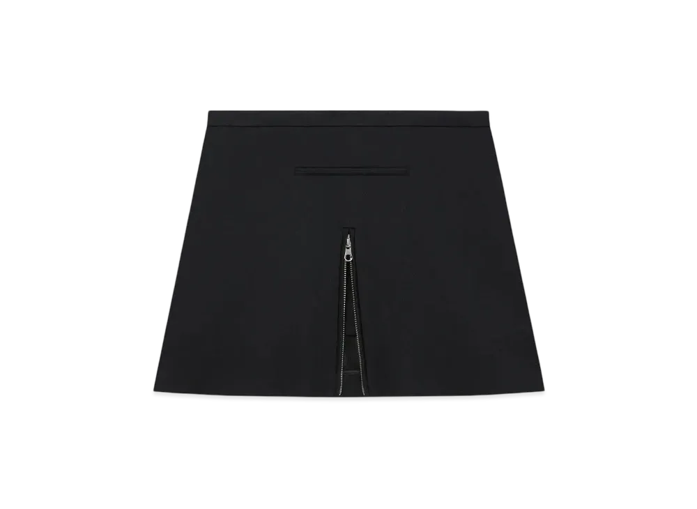 Courreges Tailored Zipped Twill Mini Skirt "Black"