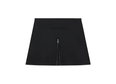 Courreges Tailored Zipped Twill Mini Skirt "Black"