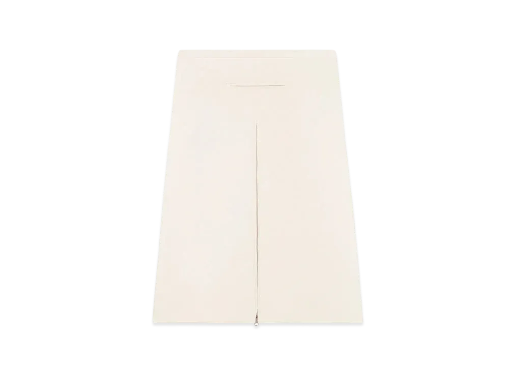 Courreges Tailored Heritage Crepe Midi Skirt "Natural Beige"