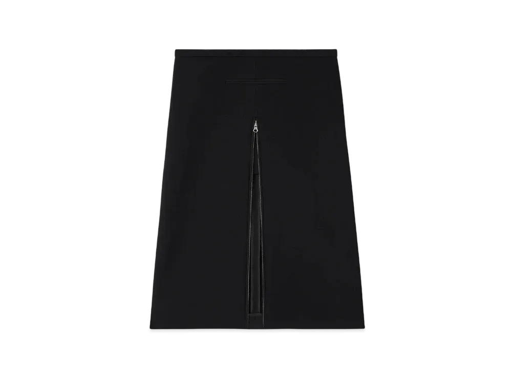 Courreges Tailored Heritage Crepe Midi Skirt "Black"