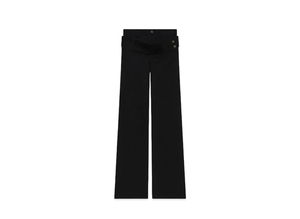 Courreges Double Belt Denim Pants "Black"