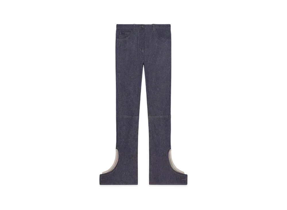Courreges Reversed Denim Pants "Dark Heather Grey"