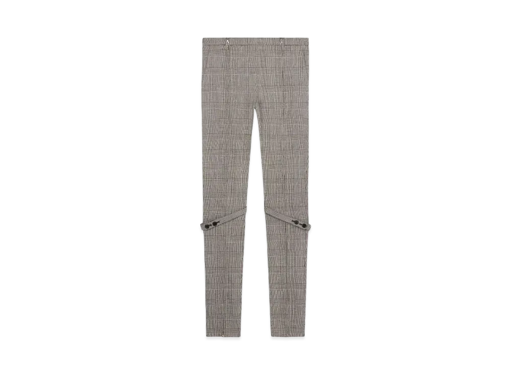 Courreges Zipped Prince Of Wales Tailored Pants "Sand/Mud Brown"