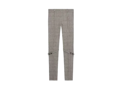 Courreges Zipped Prince Of Wales Tailored Pants "Sand/Mud Brown"
