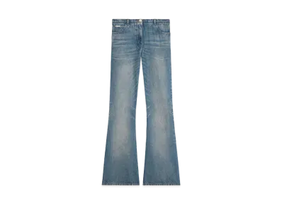 Courreges 70'S Denim Bootcut Pants "Vintage Medium Blue"