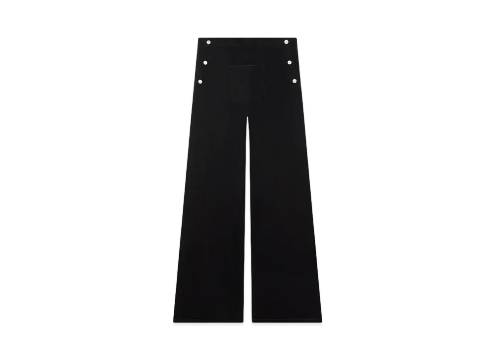 Courreges Single Front Pocket Denim Baggy Pants "Black"