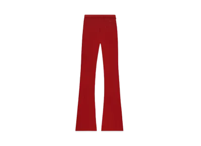 Courreges Reedition Rib Knit Pants "Red"