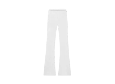 Courreges Reedition Rib Knit Pants "Heritage White"