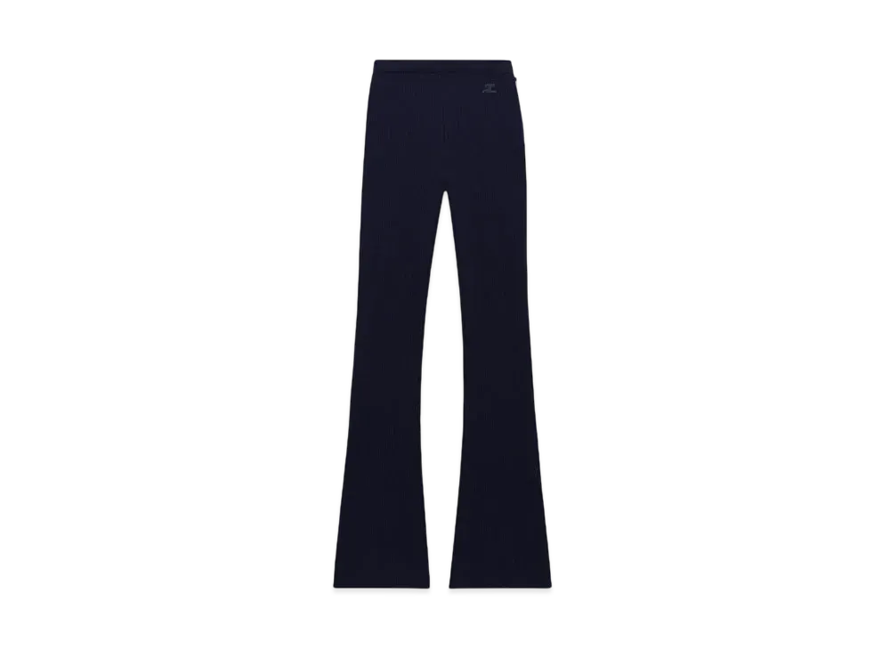 Courreges Reedition Rib Knit Pants "Navy"