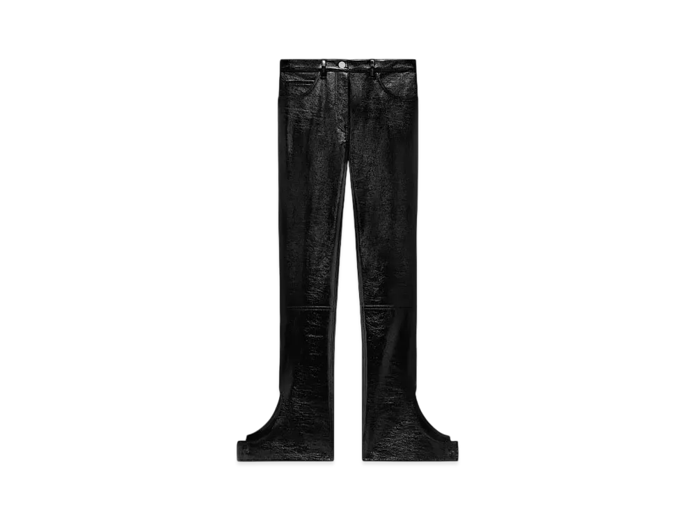 Courreges Reversed Vinyl Pants "Black"