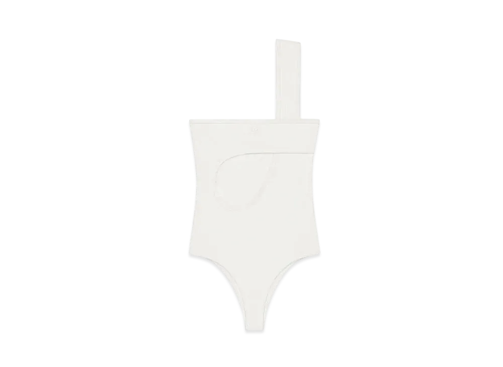 Courreges Loop 90'S Rib Bodysuit "Heritage White"