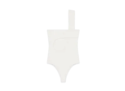 Courreges Loop 90'S Rib Bodysuit "Heritage White"