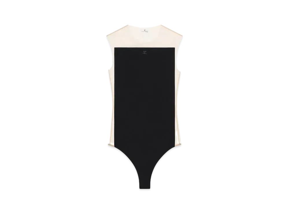 Courreges Illusion Bodysuit "Sand/Black"