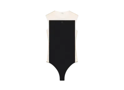 Courreges Illusion Bodysuit "Sand/Black"