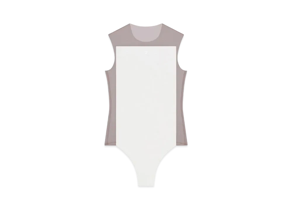 Courreges Illusion Bodysuit "Chocolate/Natural"