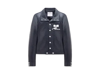 Courreges Men's Reedition Vinyl Jacket "Navy"