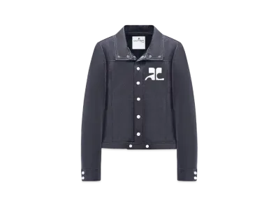 Courreges Men's Reedition Vinyl Jacket "Denim"