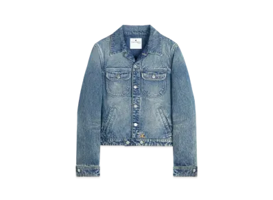 Courreges Men's Denim Trucker Jacket "Vintage Medium Blue"