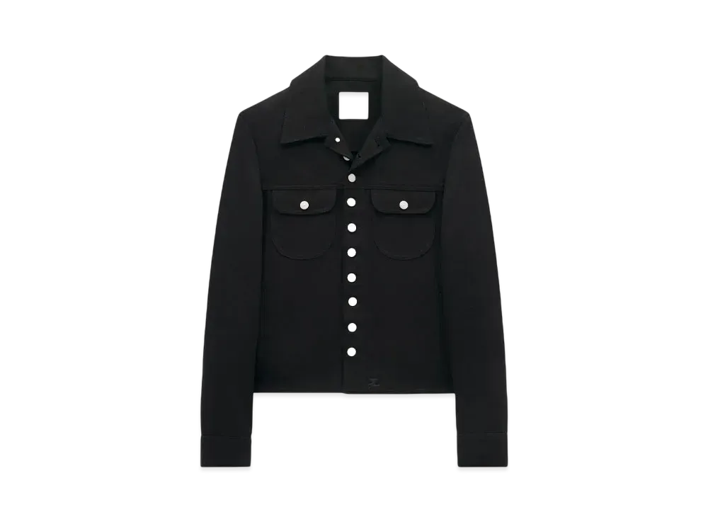 Courreges Multiflex Denim Trucker Jacket "Black"