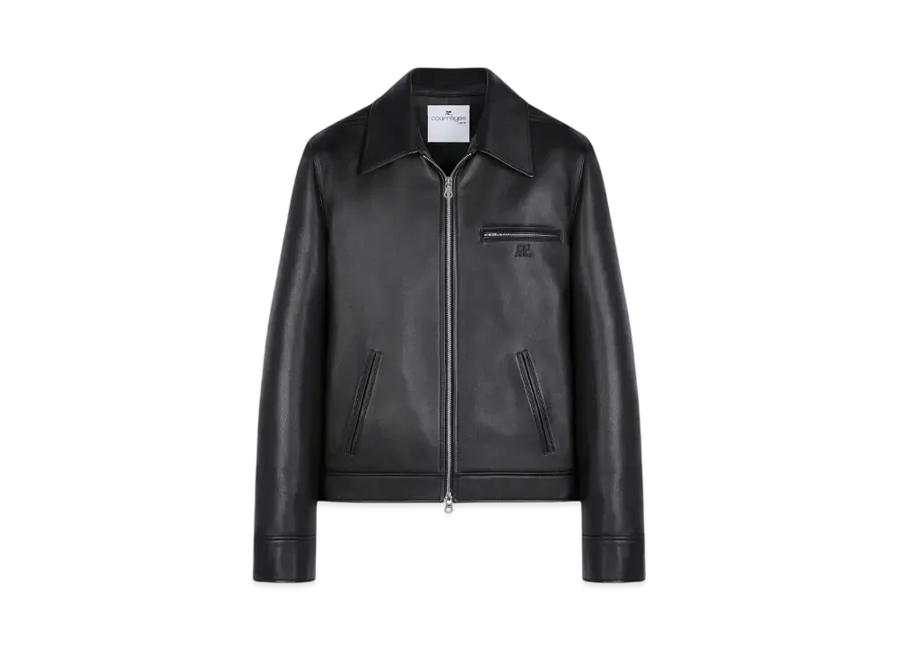 Courreges Signature Leather Jacket "Black"