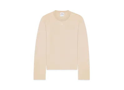 Courreges Shoulder Snaps Sweater "Cappuccino"