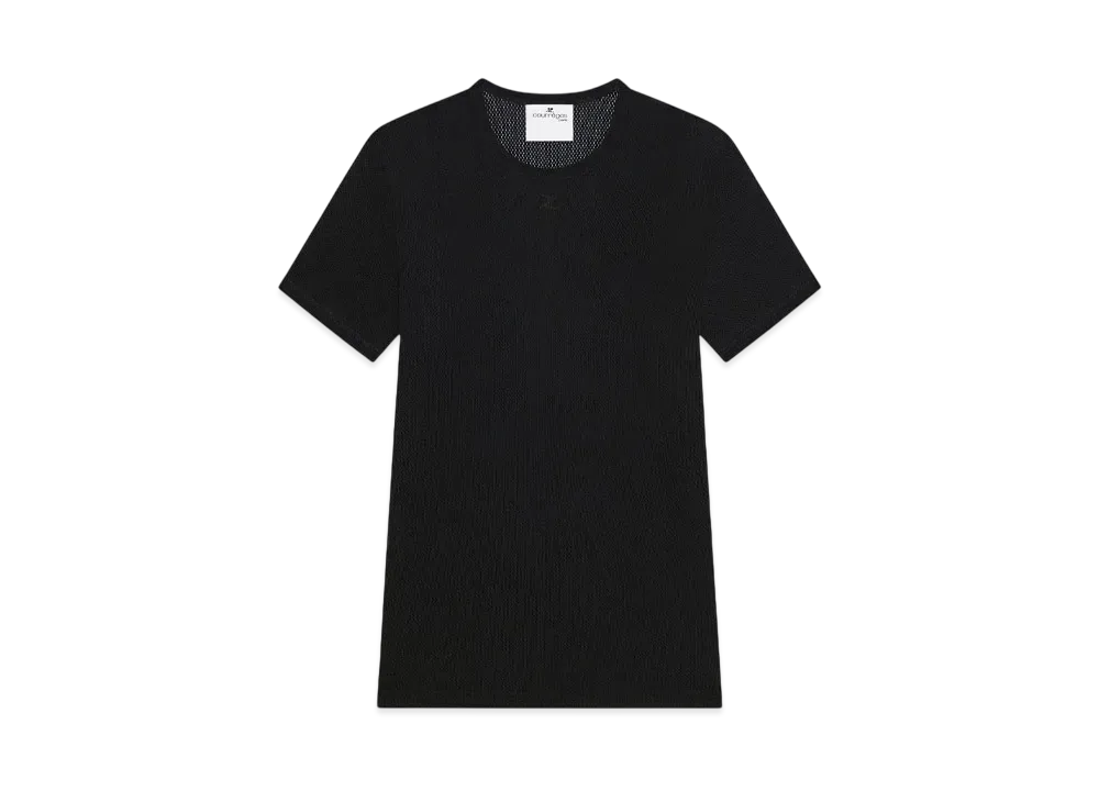 Courreges Mesh T-Shirt "Black"