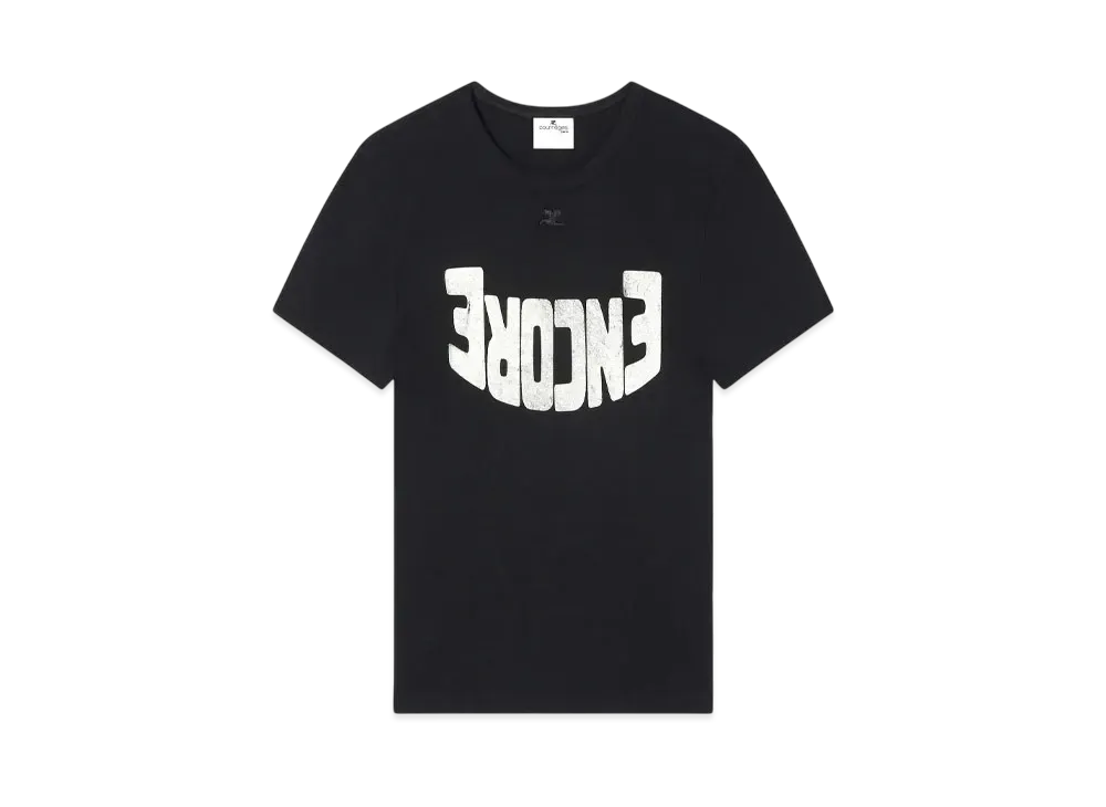 Courreges Men's Encore Contrast T-Shirt "Black/Natural"