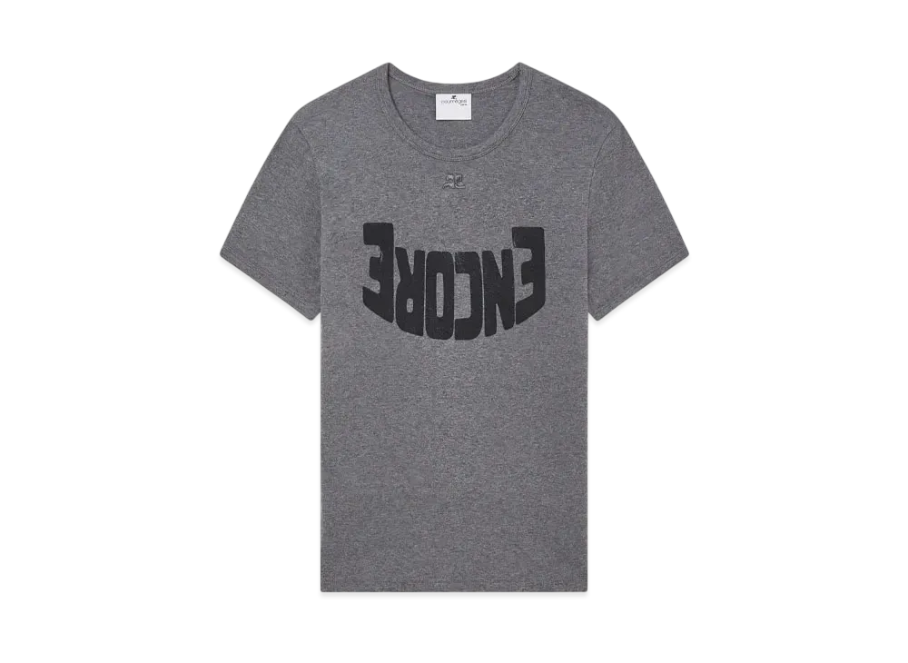 Courreges Men's Encore Contrast T-Shirt "Dark Heather Grey/Black"