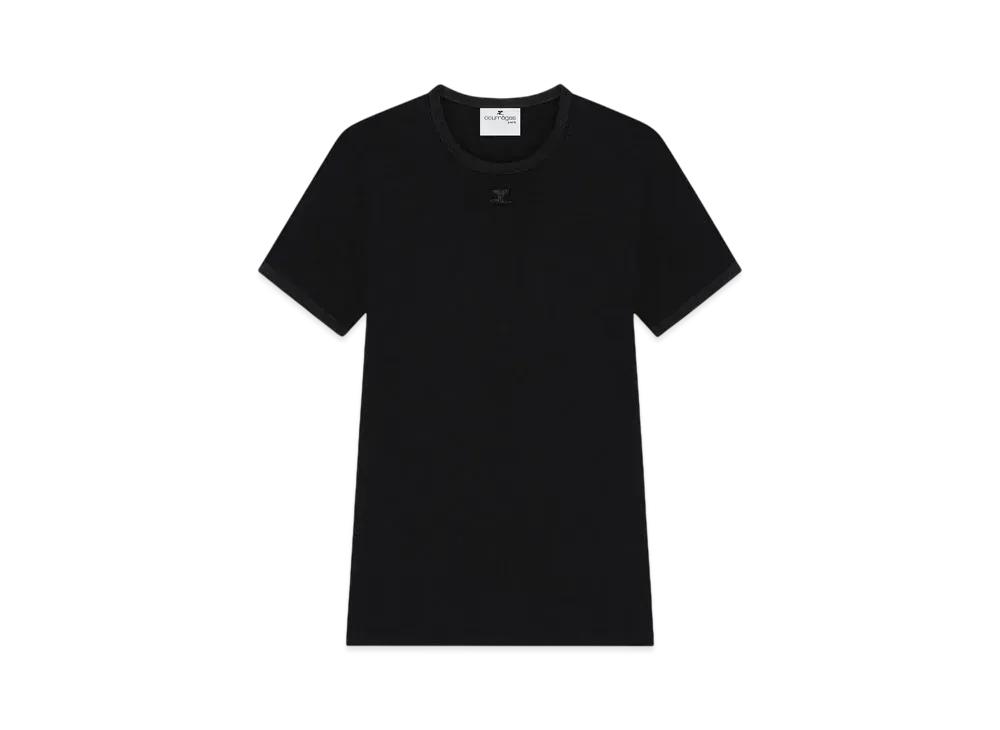 Courreges Signature Contrast T-Shirt "Black"