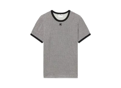 Courreges Contrast Houndstooth T-Shirt "Houndstooth White/Black"