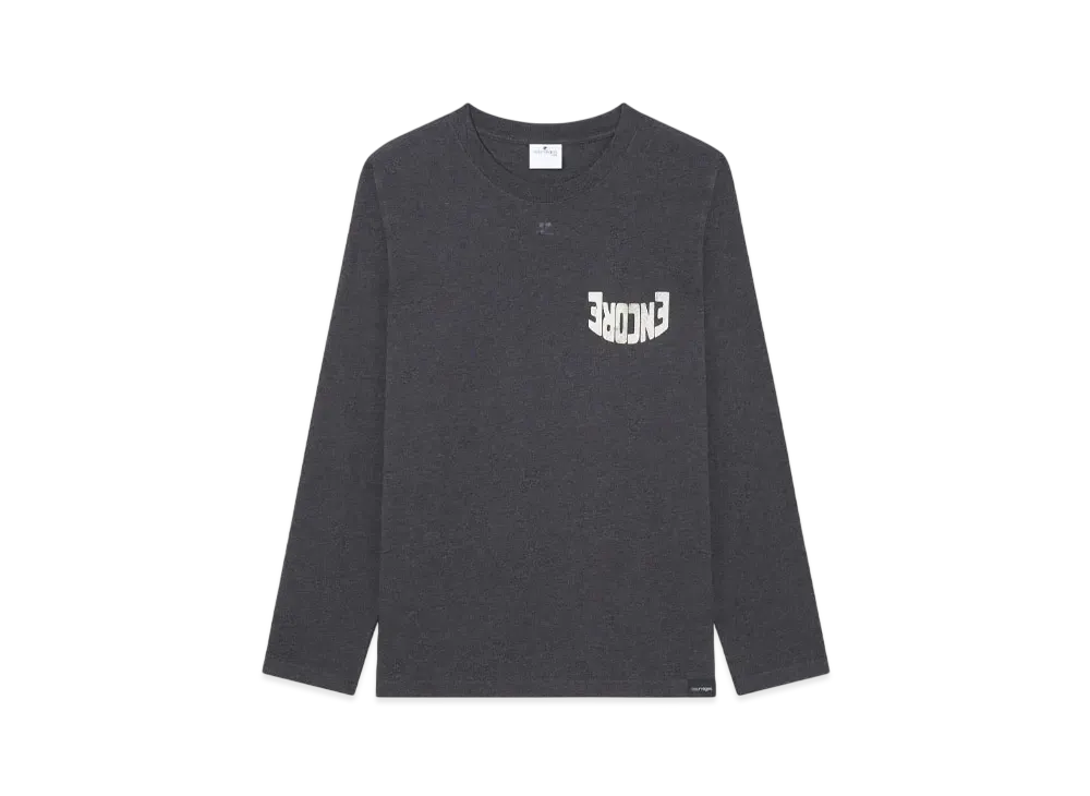 Courreges Encore Long Sleeved T-Shirt "Dark Heather Grey/Natural"