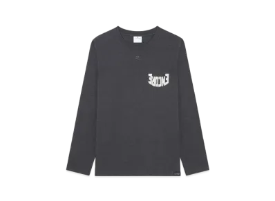 Courreges Encore Long Sleeved T-Shirt "Dark Heather Grey/Natural"