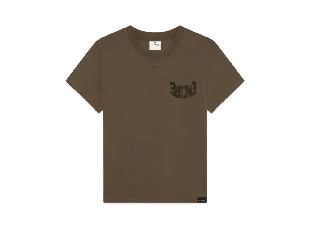 Courreges Men'S Encore T-Shirt "Bark/Black"