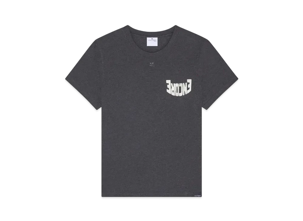 Courreges Men'S Encore T-Shirt "Dark Heather Grey/Natural"