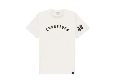 Courreges AC Straight Printed T-Shirt "Lime Stone"