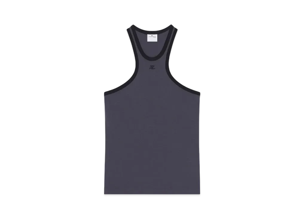 Courreges Scuba Tank Top "Denim/Black"