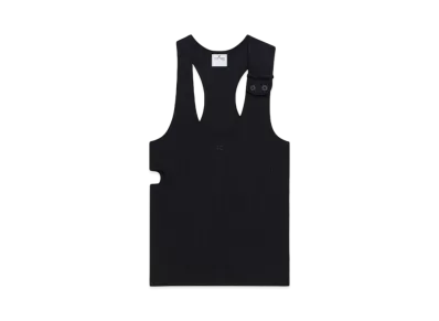 Courreges 90'S Rib Cut Out Top "Black"