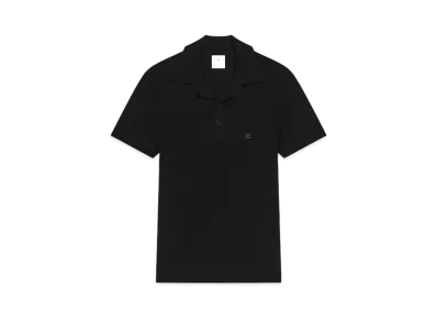 Courreges Rib Knit Polo "Black"