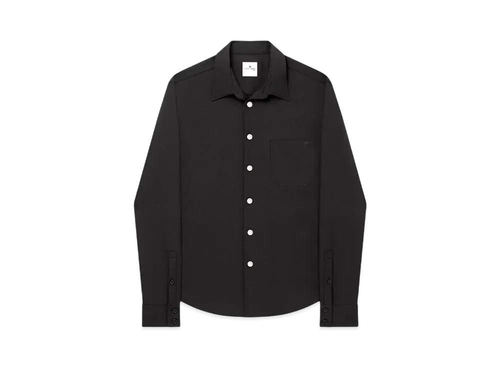 Courreges Retro Twill Oversized Shirt "Black"