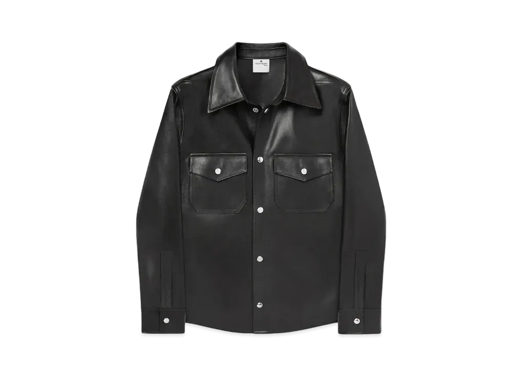 Courreges Patched Pocket Leather Shirt "Black"