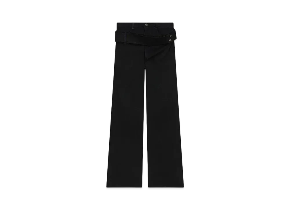 Courreges Double Belt Denim Pants "Black"